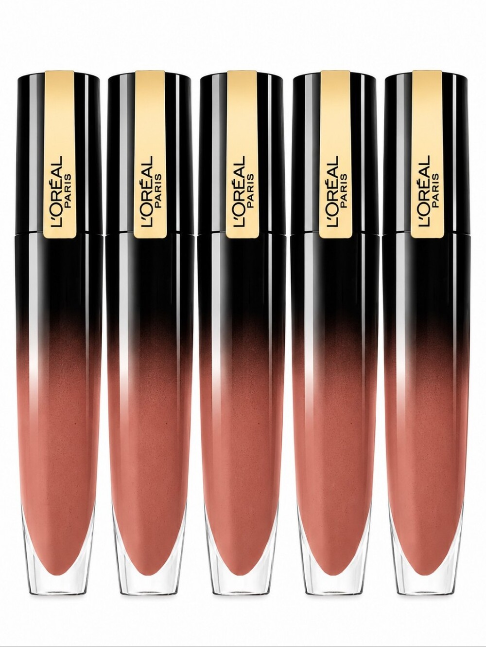 5 x L'Oreal Brilliant Signature Shiny Lip Stain Lipstick, 301 Be Determined